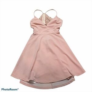 Pink TRAC sweetheart dress with key hole back